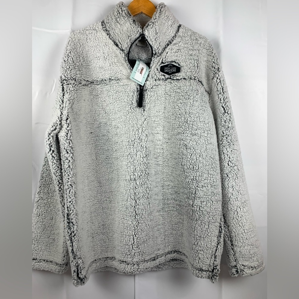 Artisans Denali Sherpa Pullover 1/4 zip Sweatshirt Womens size XL Gray NWT